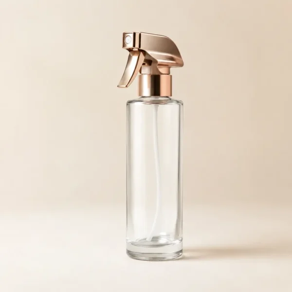 100ml empty refillable room spray glass bottle with rose gold trigger