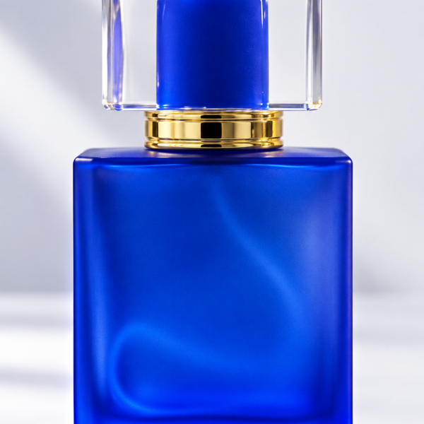 UK blue frost acrylic cap empty perfume bottle MBS-49