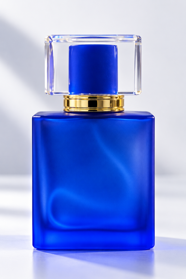 UK blue frost acrylic cap empty perfume bottle MBS-49