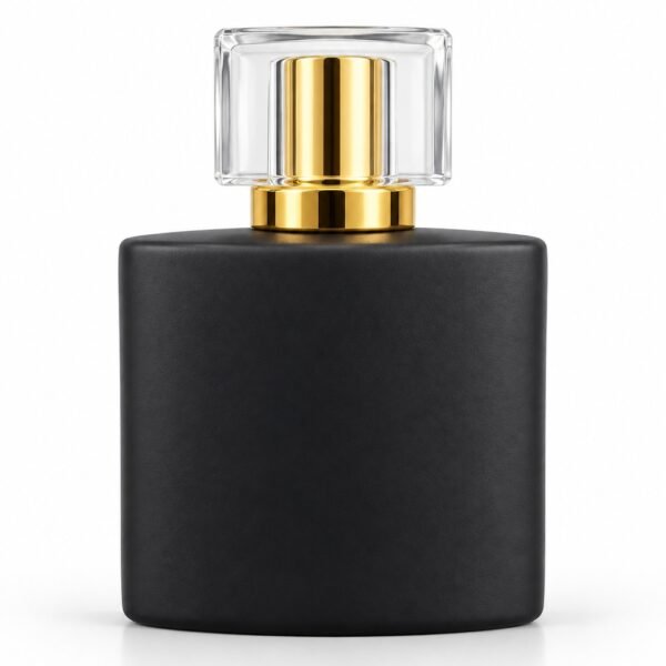 50ml Mika Type Black perfume bottle MBS-61 with gold collar and clear cap