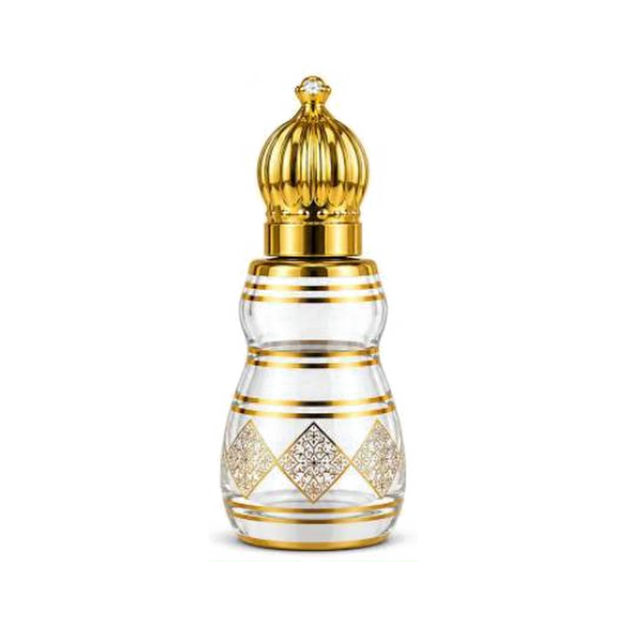 NR-07 NR-07 12ml White and Gold Empty Attar Bottle - Image 1