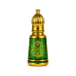 NR-11 12ml Green and Gold Empty Attar Bottle