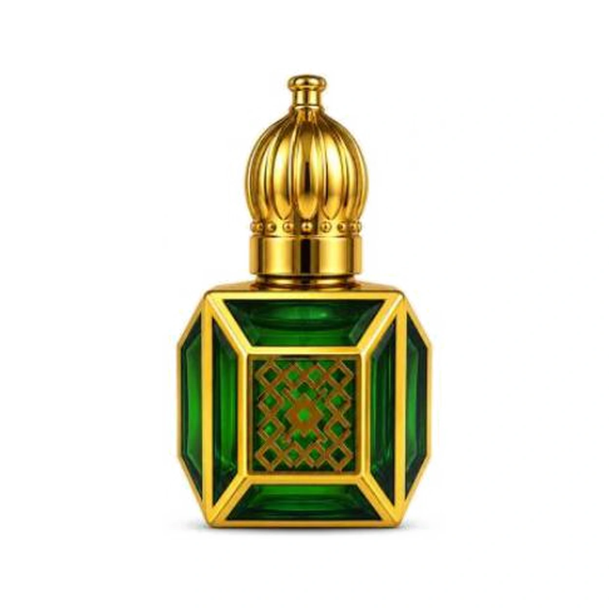 NR-13 NR-13 15ml Green Square Empty Attar Bottle - Image 1
